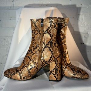 Public Desire Snake Skin Bootie